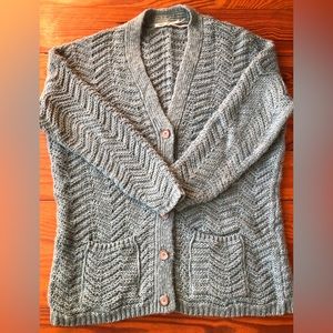 Pale green oversized cardigan